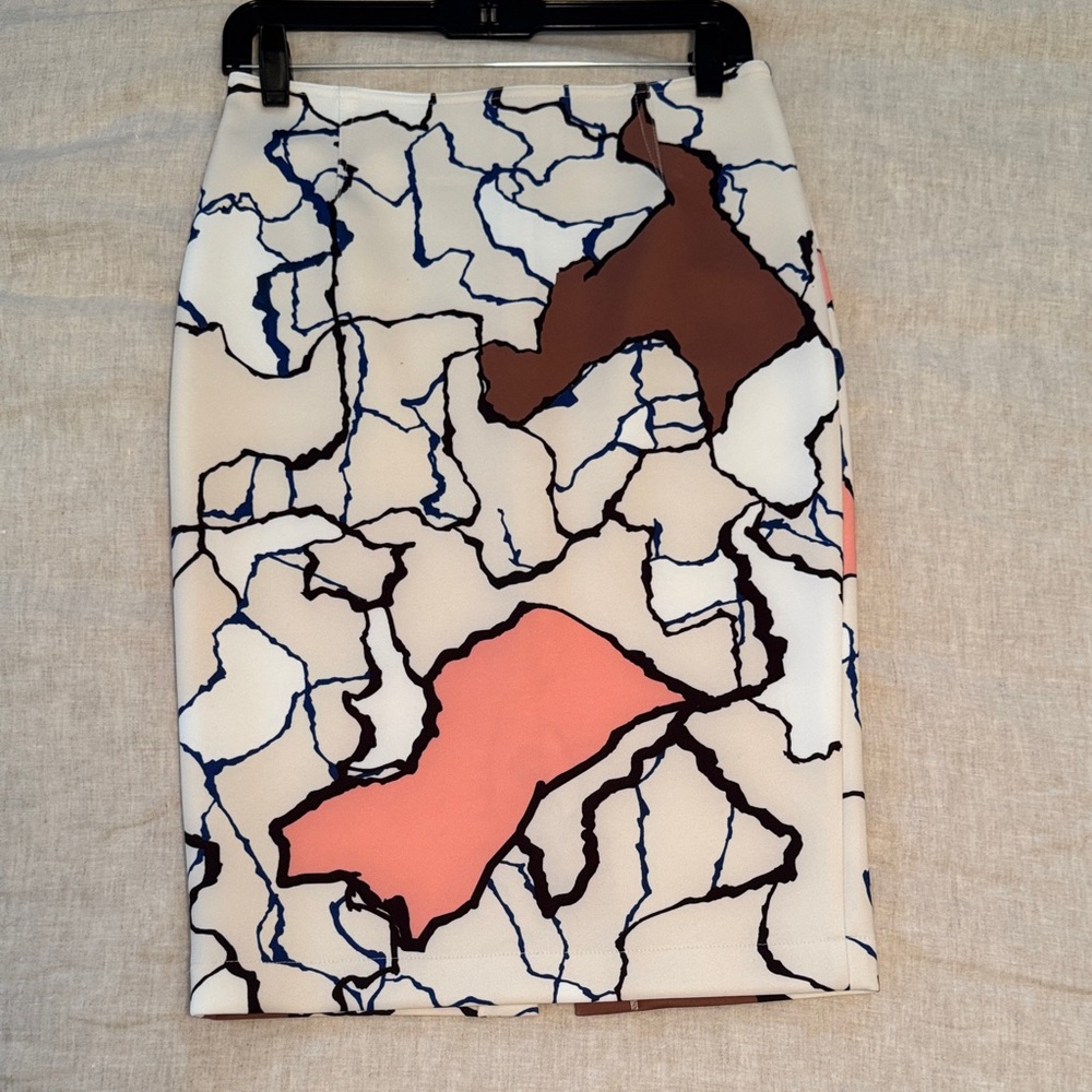 Yigal Azrouel Multicolor Abstract Pencil Skirt, 6